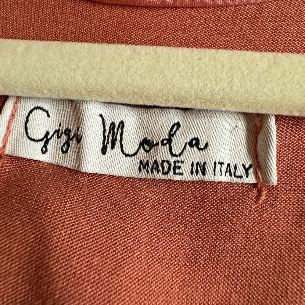 Gigi Moda-Cha-Cha sleeveless orange Gatsby dress with sequins.Made in Italy.M - Picture 5 of 12